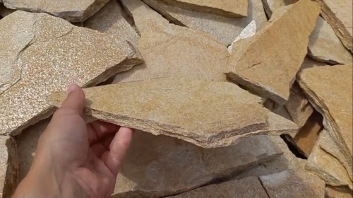 Плитняк златолит жёлтый для фасада 1,5-3 см купить в Владимирской области