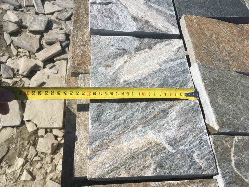 Плитка пилёная златолит Уральский для цоколя, отмостки купить в Владимирской области