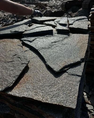 Плитняк златолит серебристый для фасада купить в Владимирской области